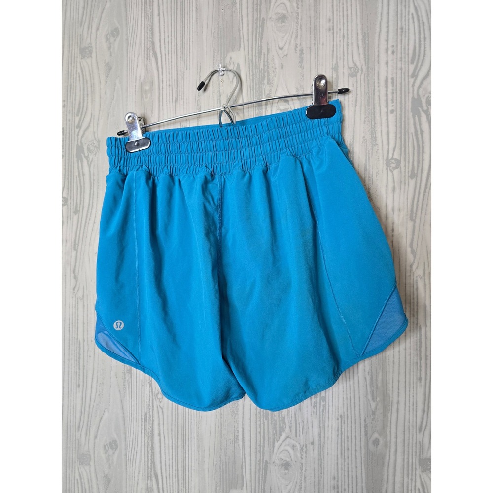 Lululemon Hotty Hot High-Rise Lined Short 4" Women 6 Blue Running Athletic